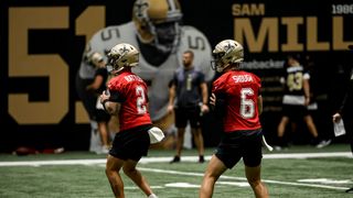 Notes and observations from Saints OTAs: Spencer Rattler stands outs in final practice (Analysis). Photo by Derick E. Hingle/NewOrleans.Football